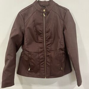 Baccini Dark Brown Leather Jacket